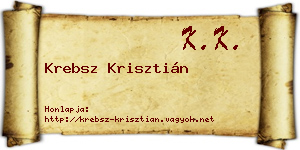 Krebsz Krisztián névjegykártya