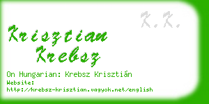 krisztian krebsz business card